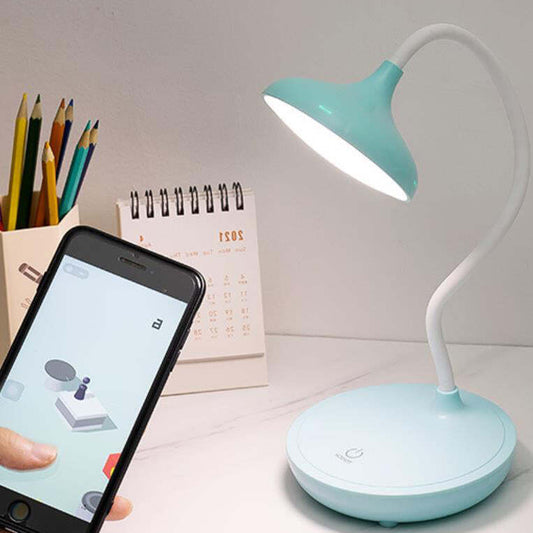 Modern Macaron Touch Multifunctional Rechargeable LED Desk Lamp